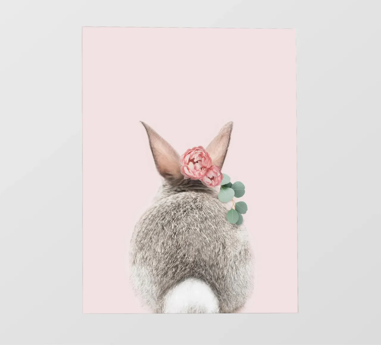 Corona di fiori coda di coniglio rosa telo in pvc da muench benjamin