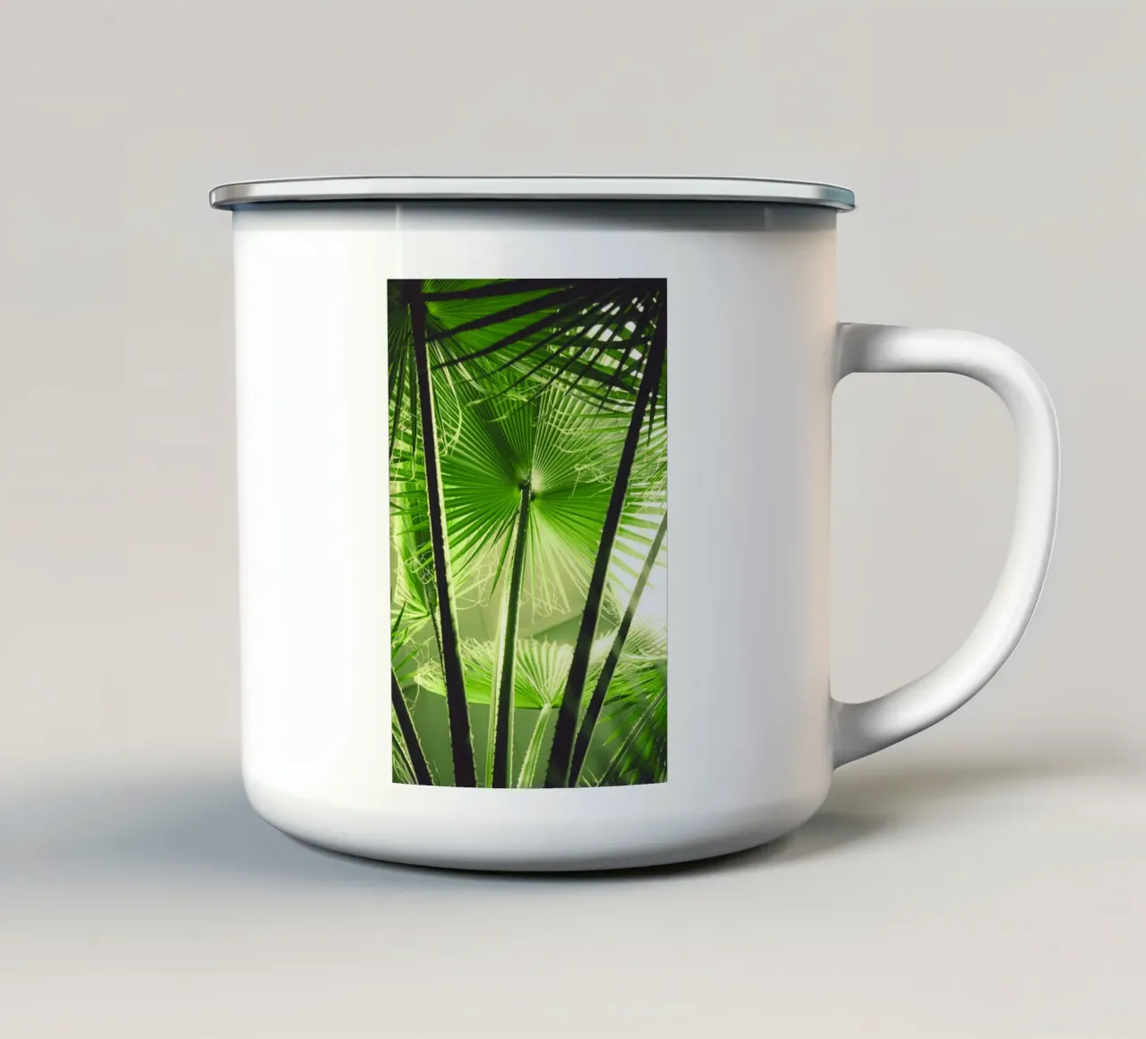 palm in sunshine tazza in smalto da mip of map