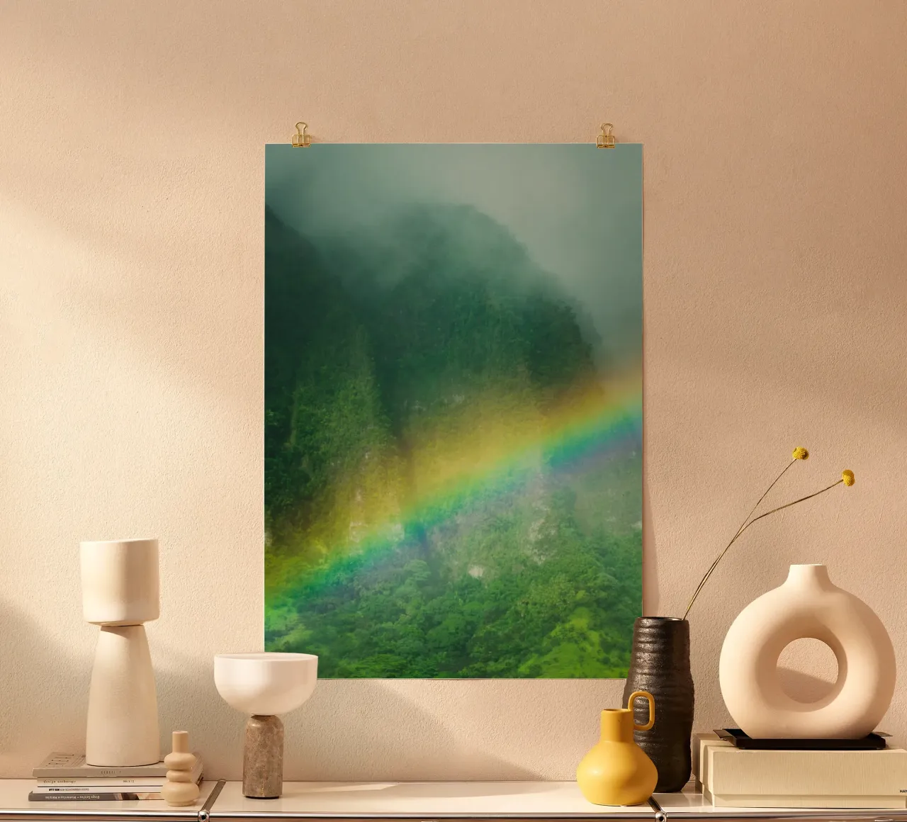 rainbow across the mountain poster da mip of map