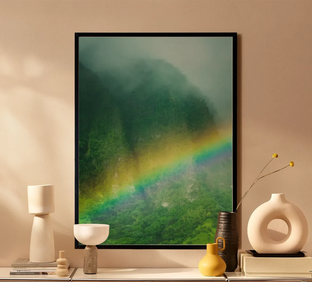 rainbow across the mountain poster da mip of map