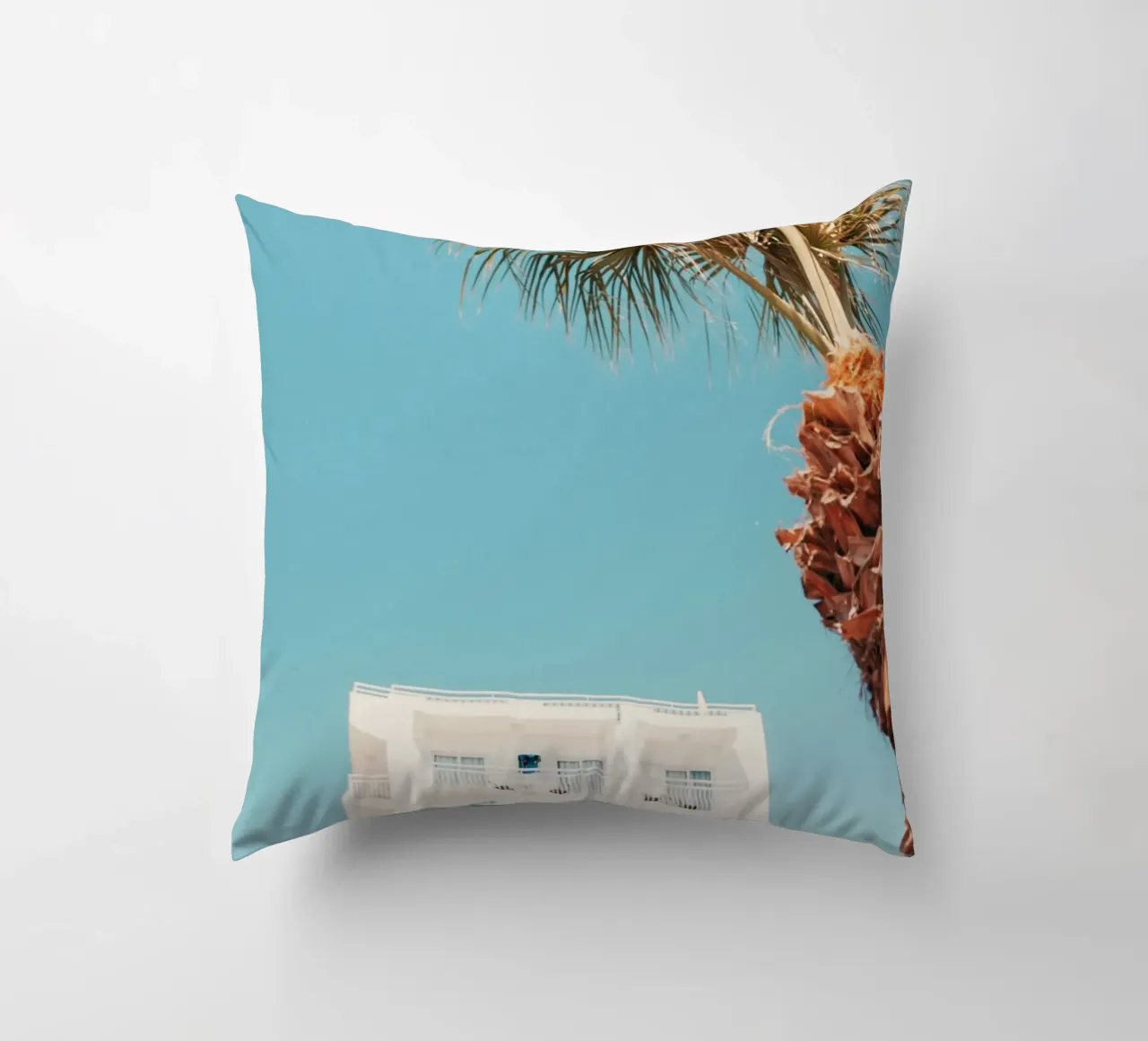 building with palm cuscino da mip of map