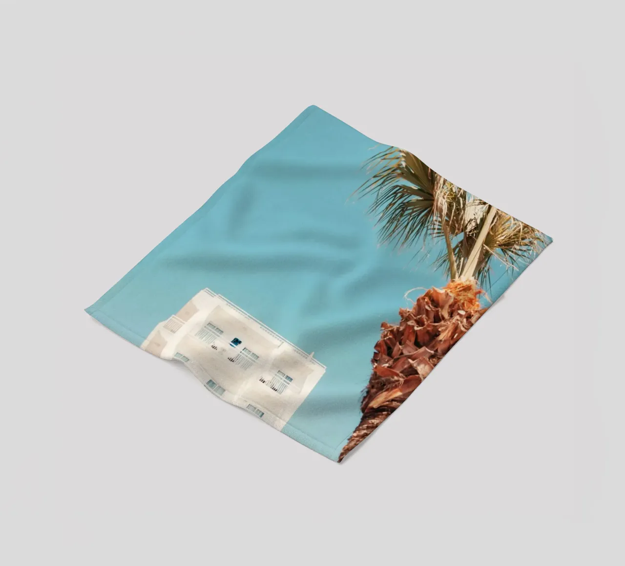 building with palm coperta in pile da mip of map