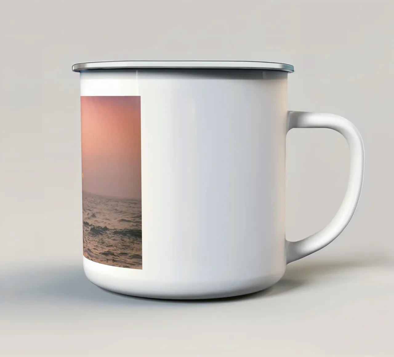 calm sunset tazza in smalto da mip of map