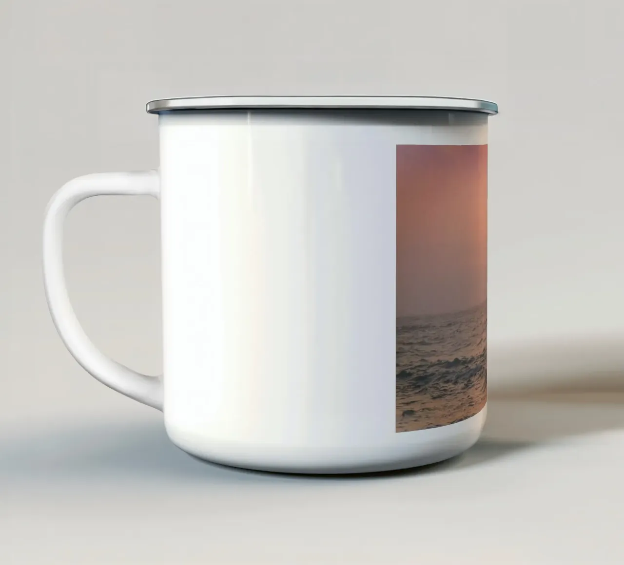 calm sunset tazza in smalto da mip of map