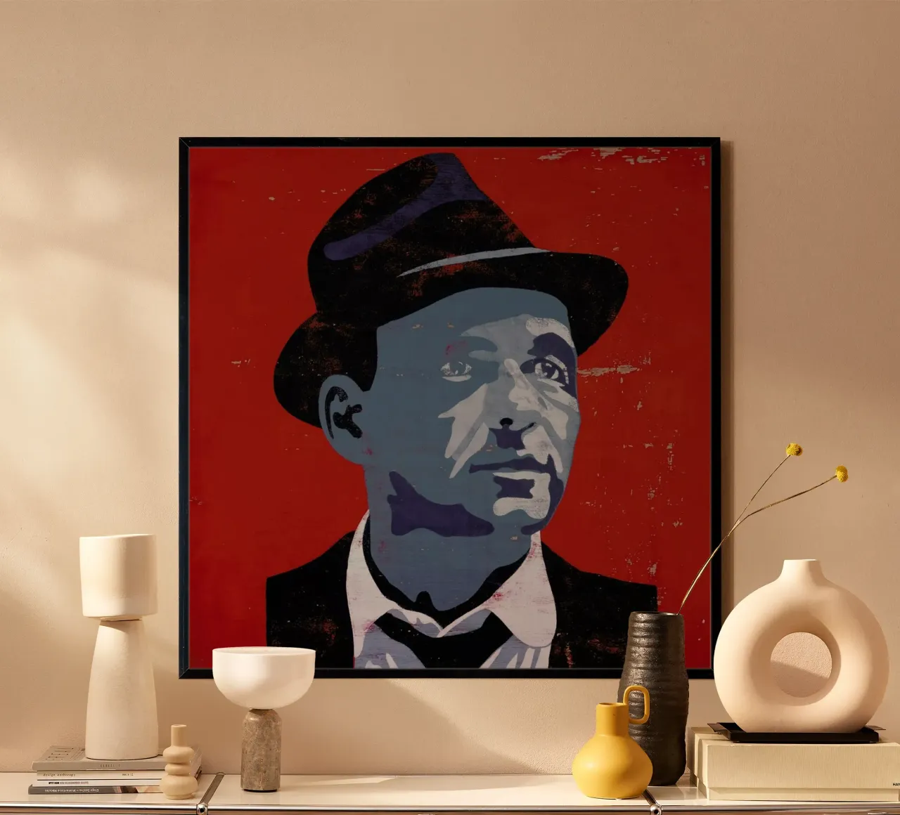 Sinatra poster con telaio in alluminio da Andy Bridge