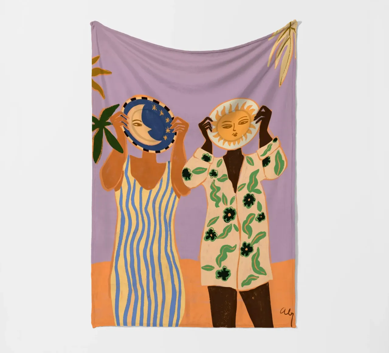 Sun & Moon coperta in pile da Arty Guava