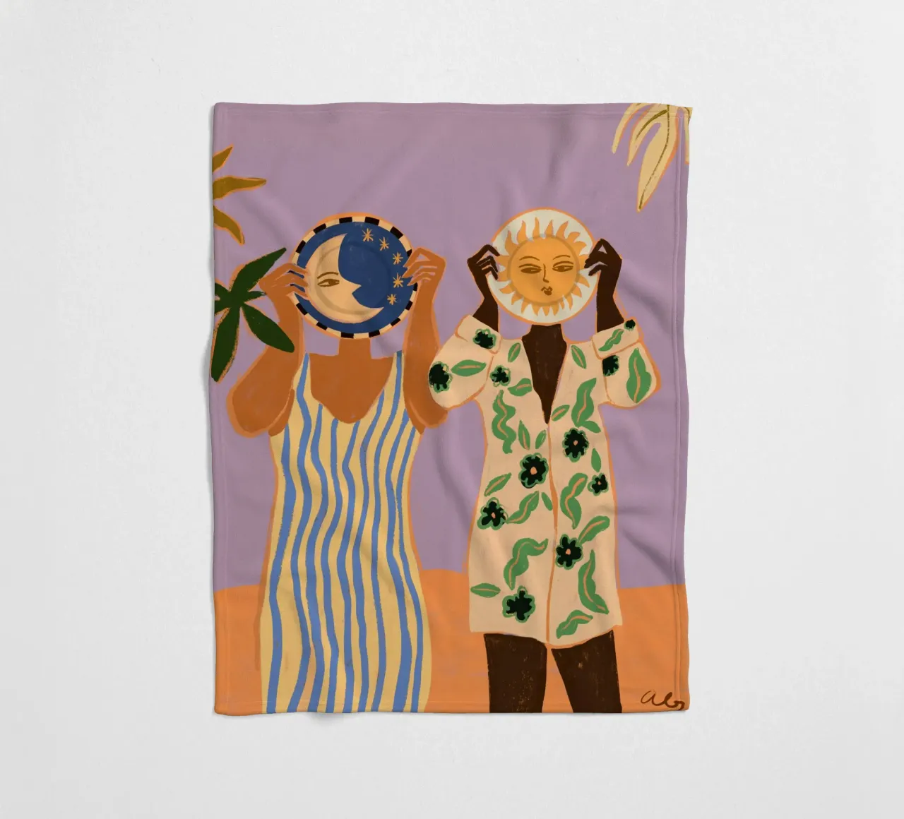 Sun & Moon coperta in pile da Arty Guava