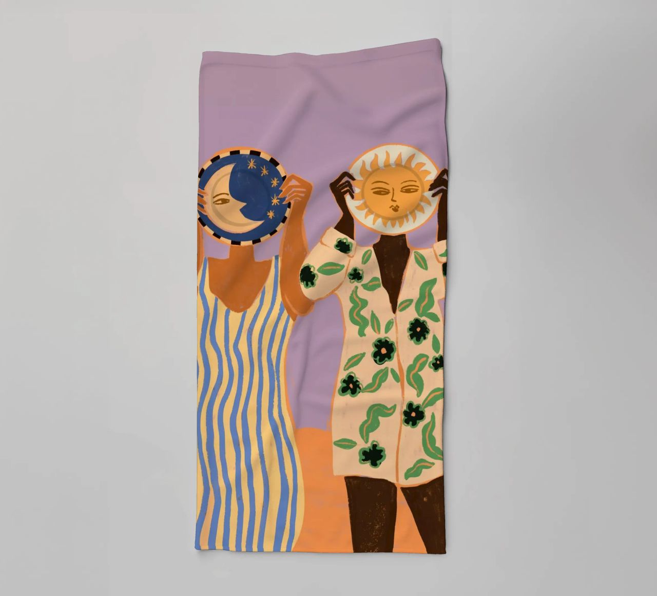 Sun & Moon toalla de baño de Arty Guava