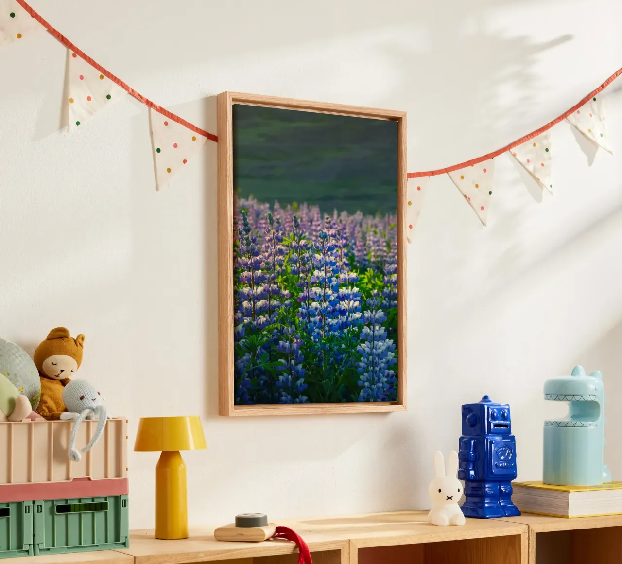 blossom colorful canvas with Floater frame by mip of map