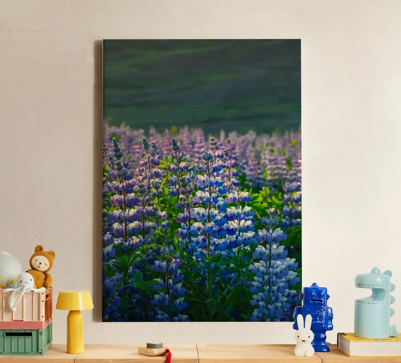 blossom colorful canvas with Floater frame by mip of map