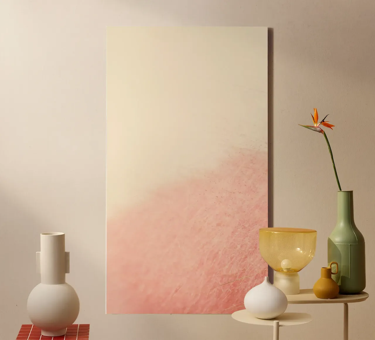 pink gradient canvas with Floater frame by mip of map