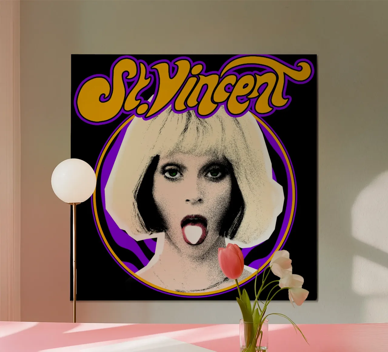 Maglietta classica St.Vincent poster con telaio in plastica da eliouxence