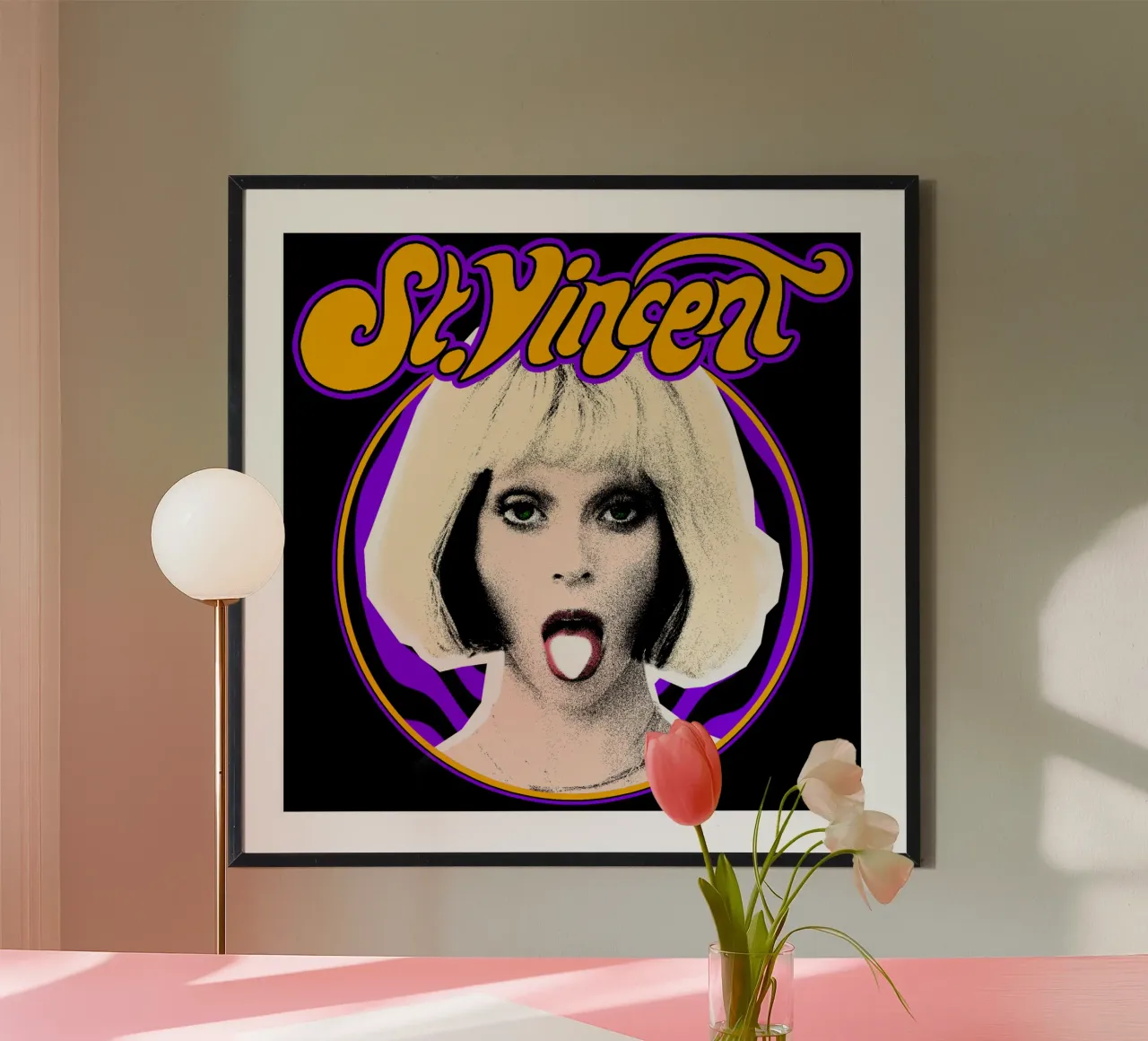 Maglietta classica St.Vincent poster con telaio in plastica da eliouxence