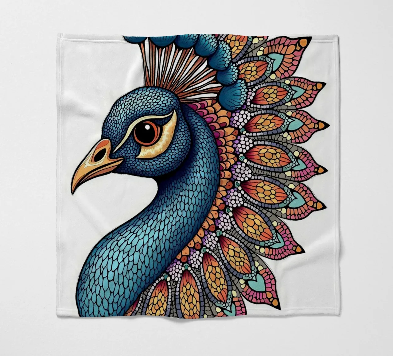 Uccello Pavo coperta in pile da posterindo