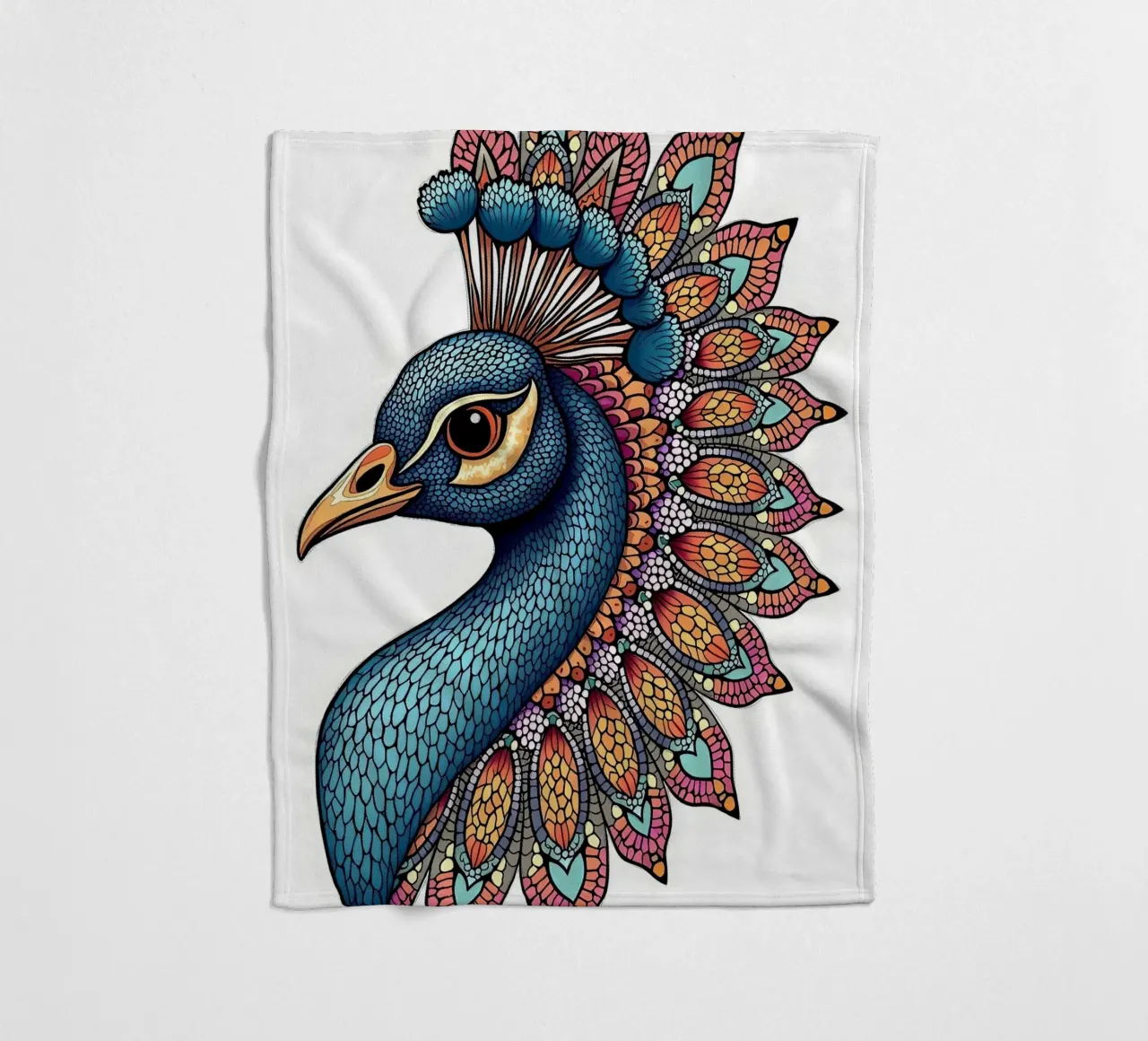 Uccello Pavo coperta in pile da posterindo