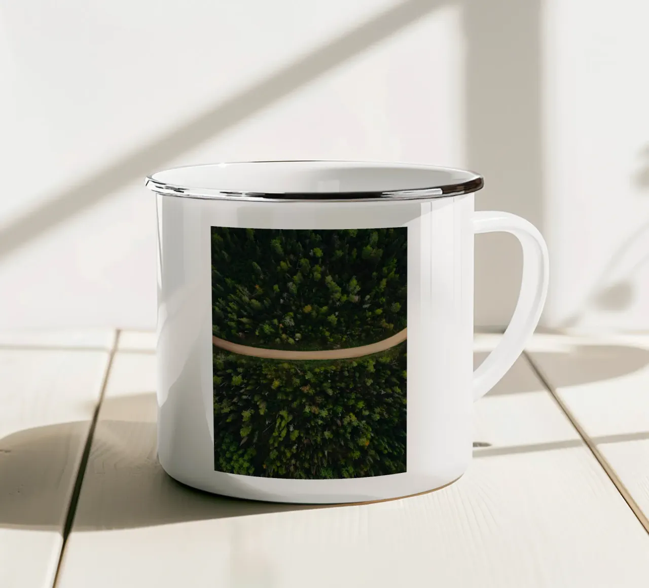 curve line road tazza in smalto da Good days