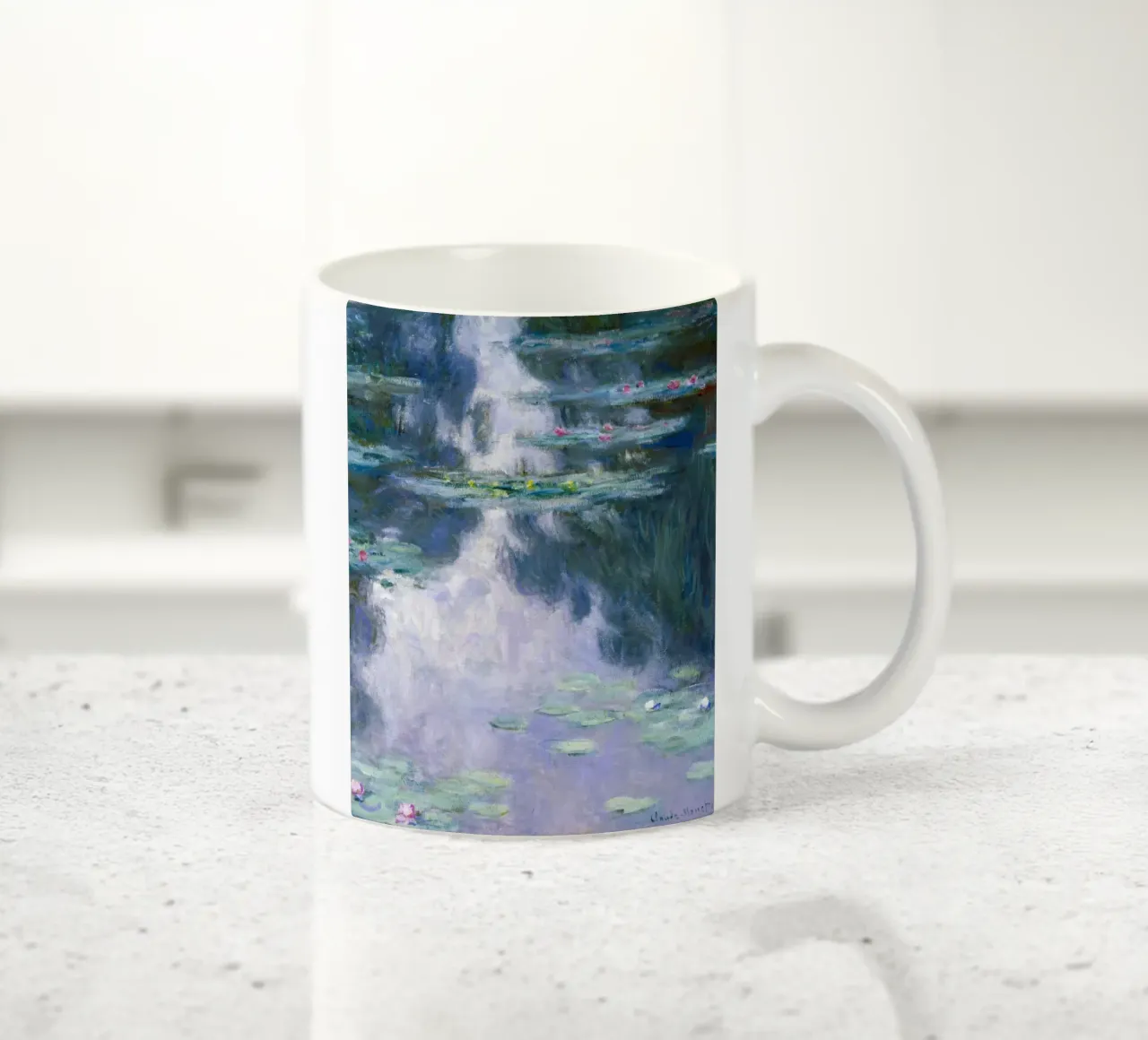 Ninfee 15 - claude monet tazza in ceramica da clay bobby