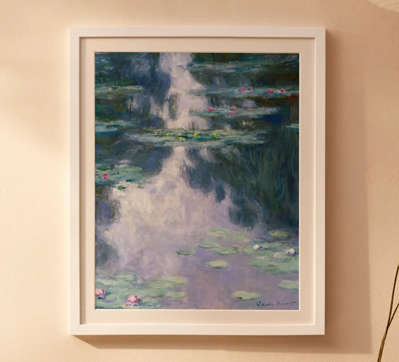 Ninfee 15 - claude monet poster con telaio in plastica da clay bobby