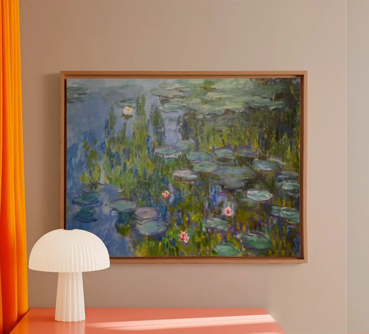 Ninfee 11 - claude monet tela con Cornice a cassetta da clay bobby