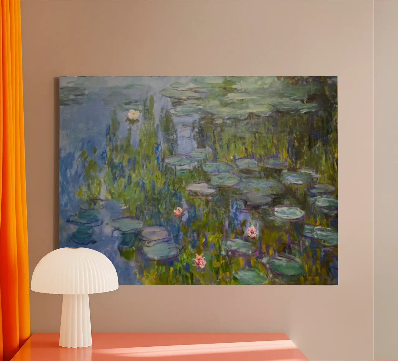 Ninfee 11 - claude monet tela con Cornice a cassetta da clay bobby