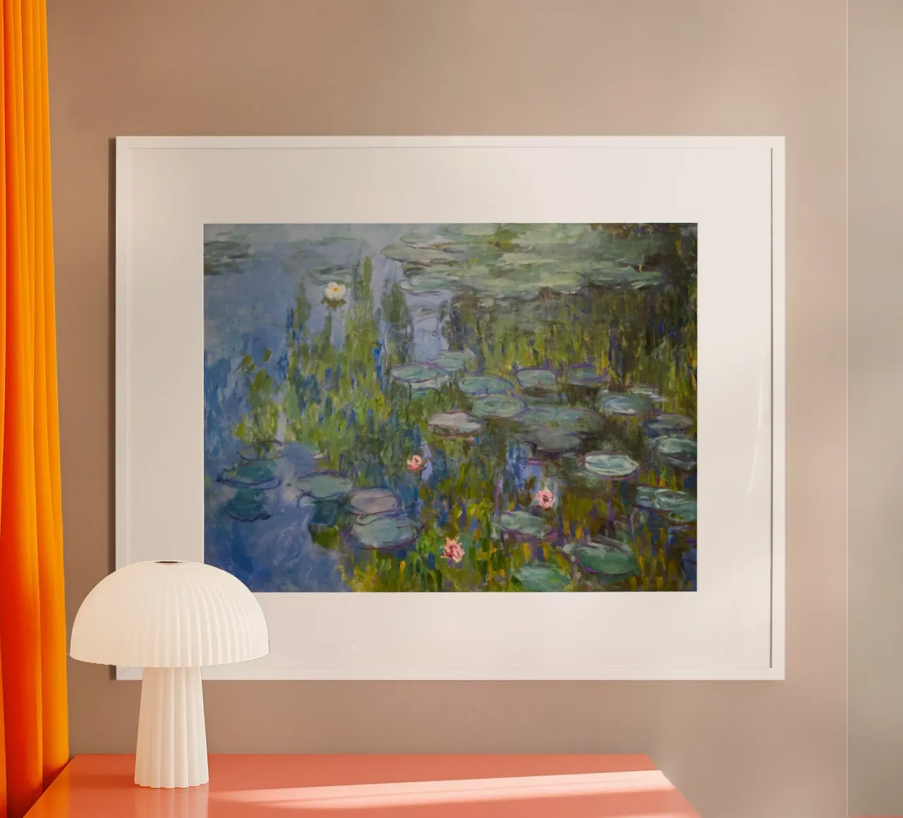 Ninfee 11 - claude monet poster con telaio in alluminio da clay bobby