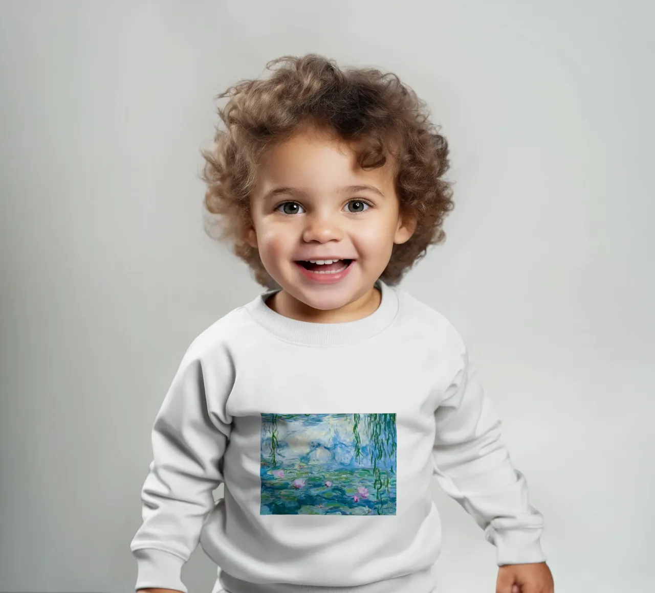 Ninfee 12 - claude monet felpa neonato da clay bobby