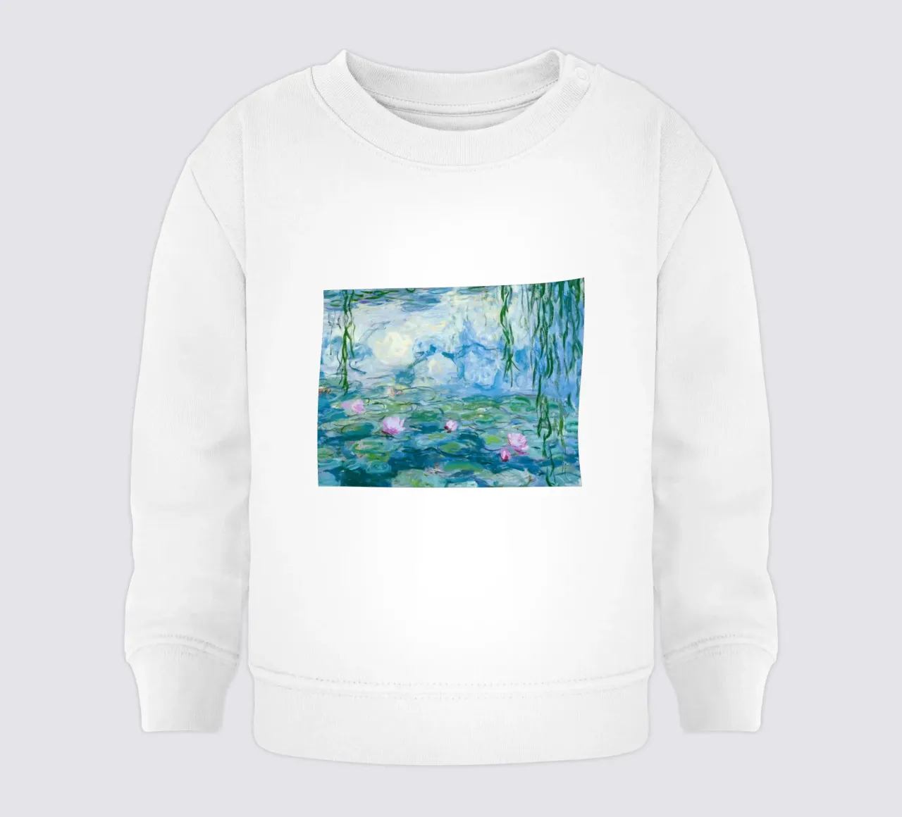 Ninfee 12 - claude monet felpa neonato da clay bobby