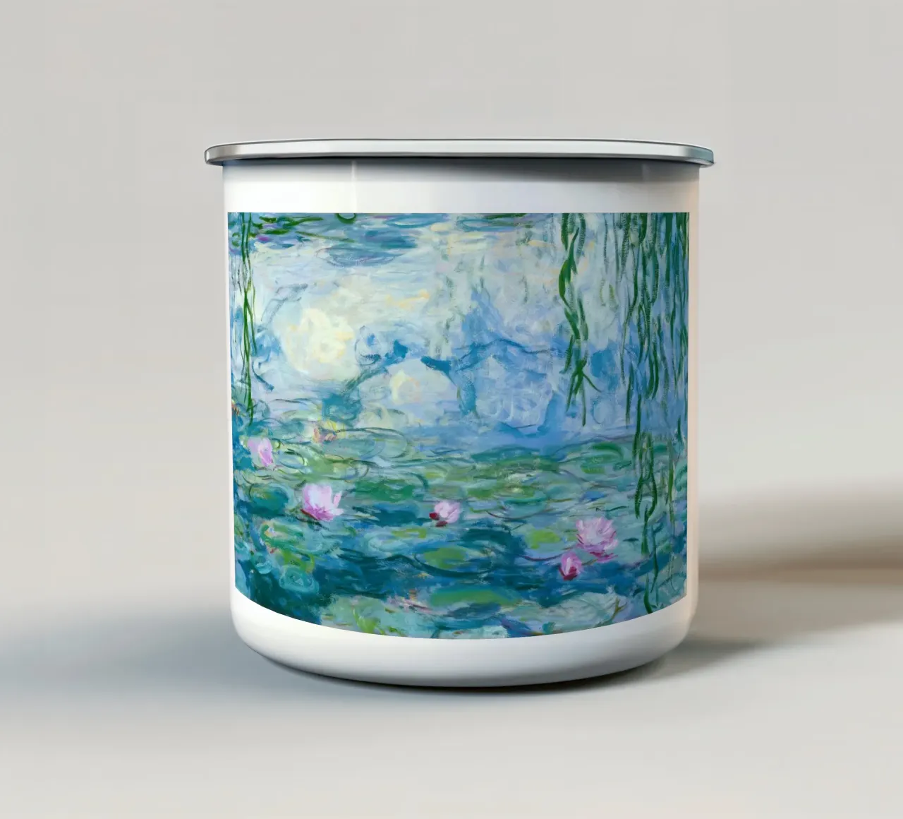 Ninfee 12 - claude monet tazza in smalto da clay bobby