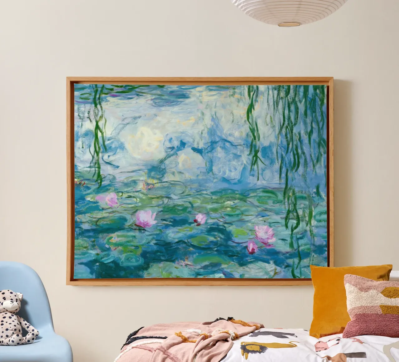 Ninfee 12 - claude monet tela con Cornice a cassetta da clay bobby