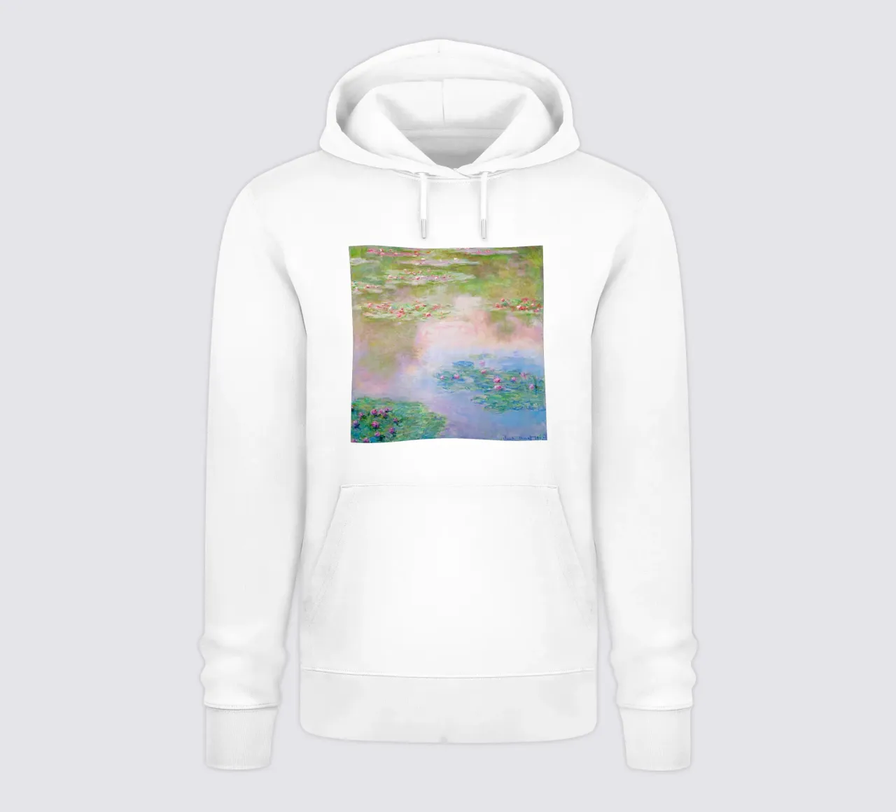 Ninfee 14 - claude monet felpa con cappuccio da clay bobby