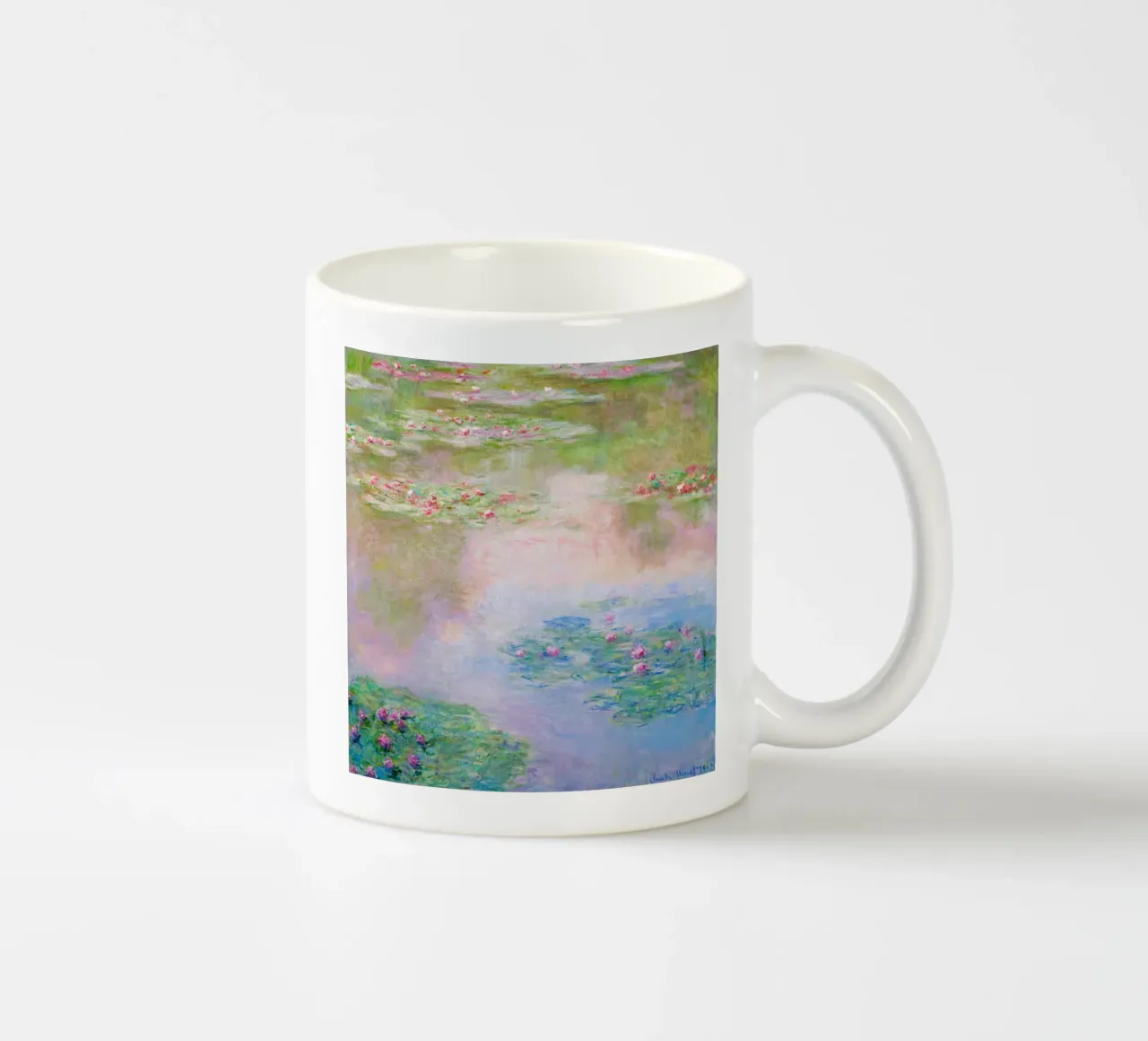 Ninfee 14 - claude monet tazza in ceramica da clay bobby