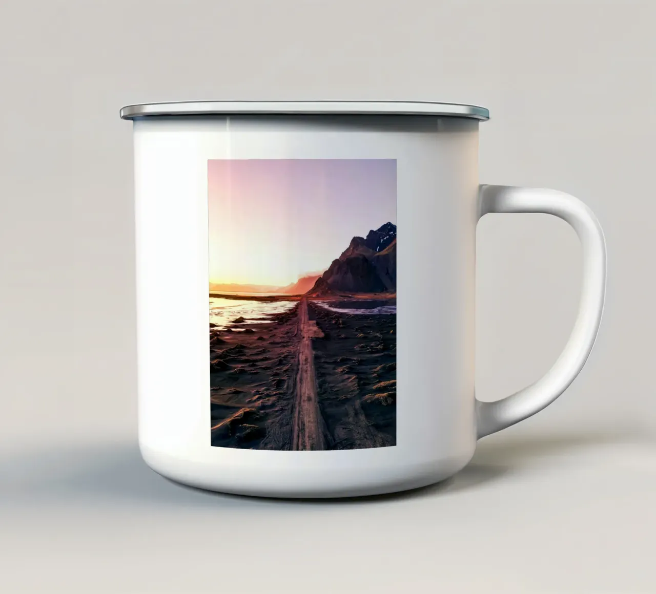 straight road on sands tazza in smalto da Good days