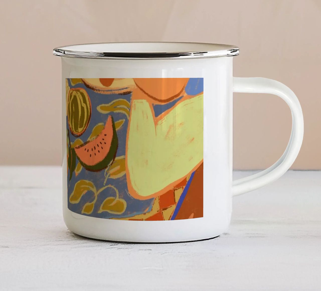 Summer Picnic tazza in smalto da Arty Guava