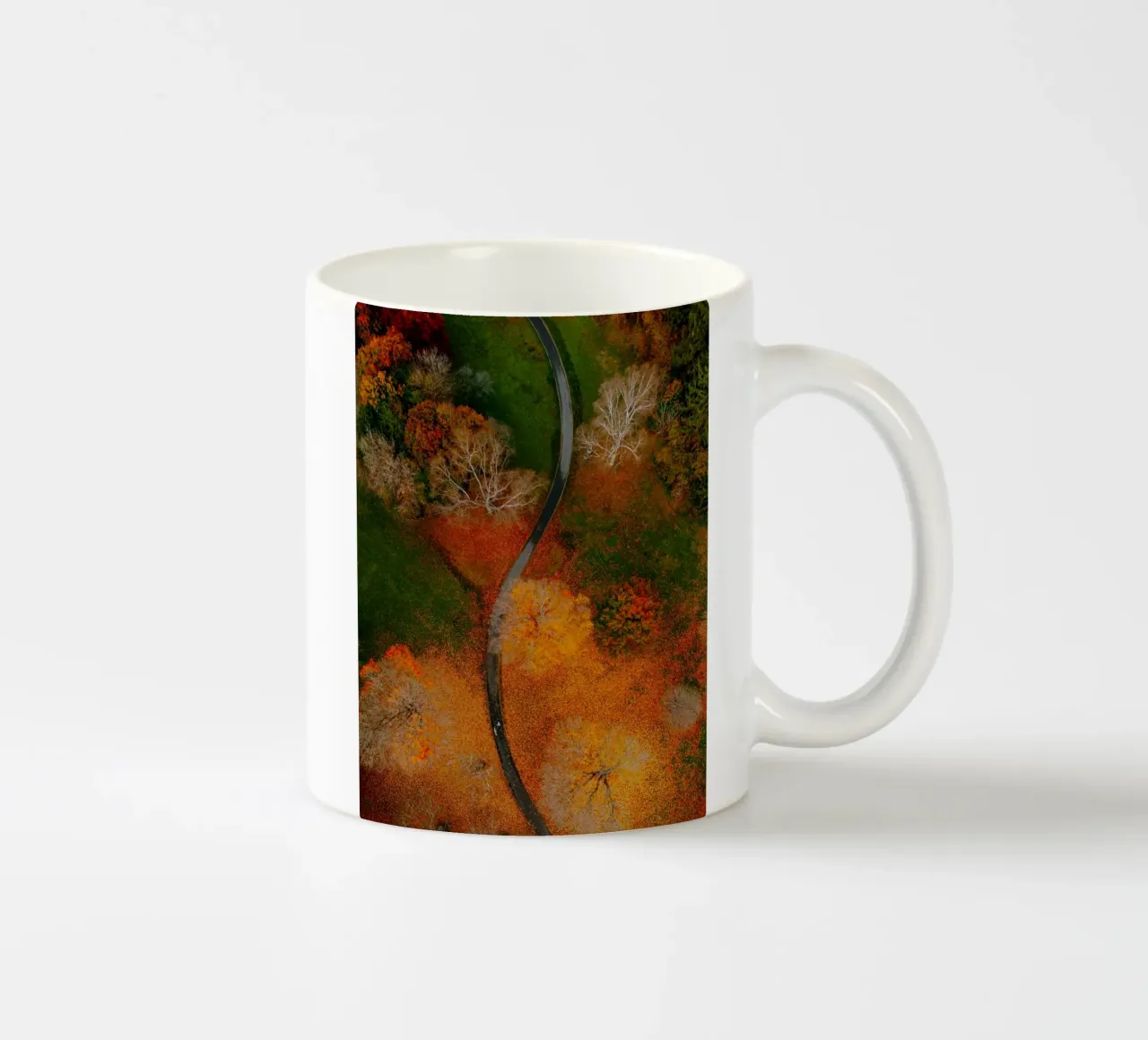 curve road in blossom forest tazza in ceramica da Good days