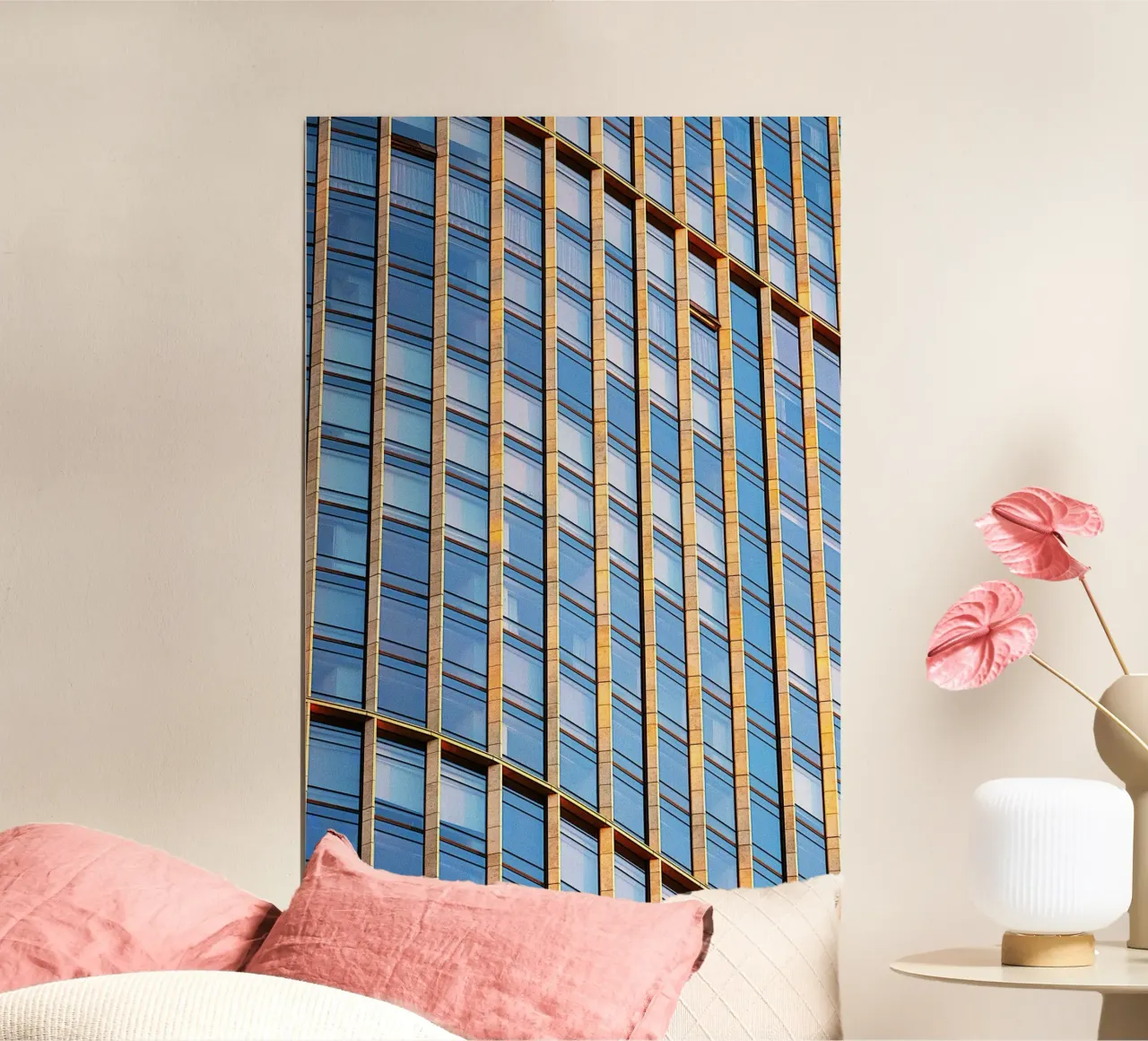 building full of square poster con telaio in alluminio da Good days