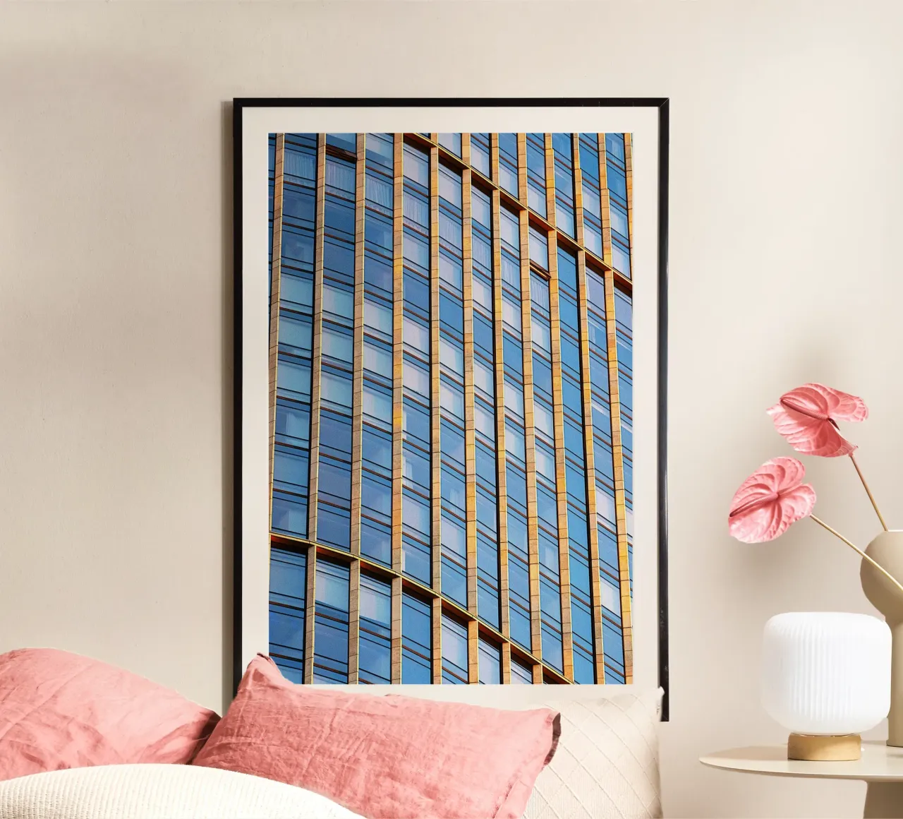building full of square poster con telaio in alluminio da Good days
