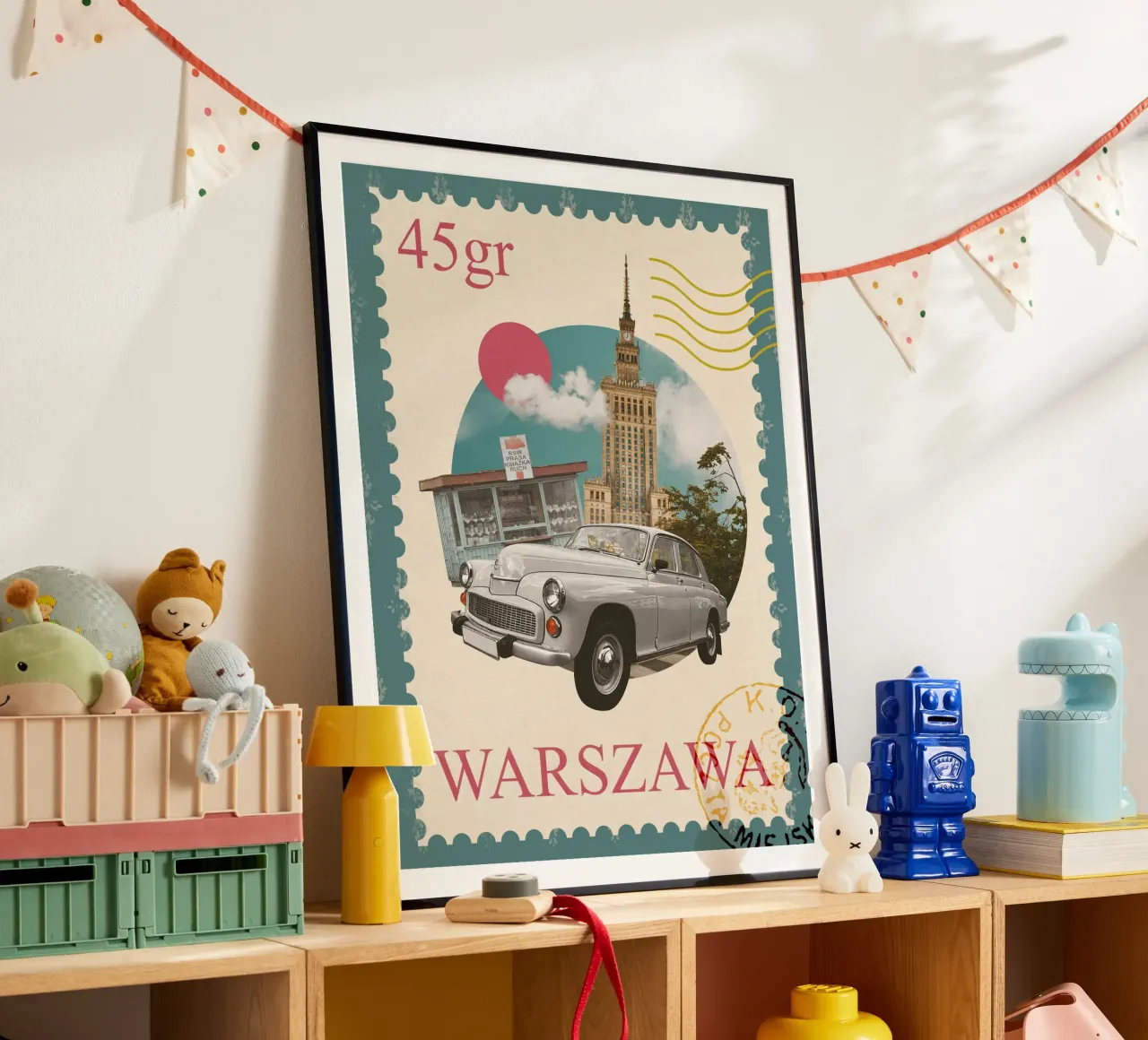 Francobollo Varsavia poster da Dapidoka