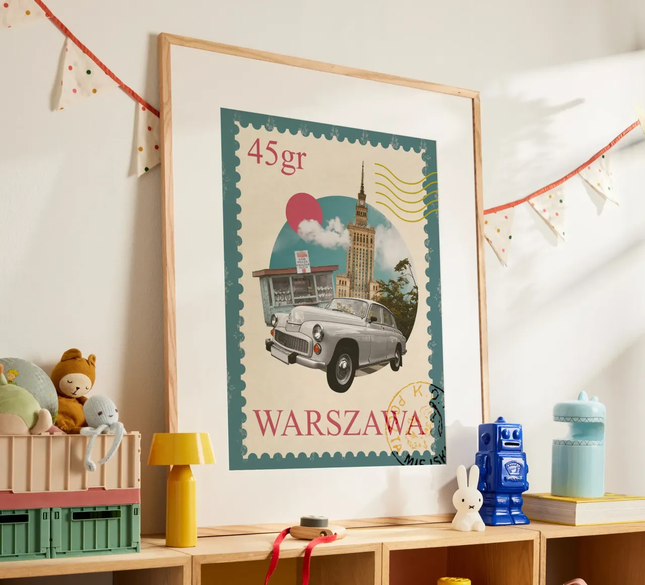 Francobollo Varsavia poster da Dapidoka