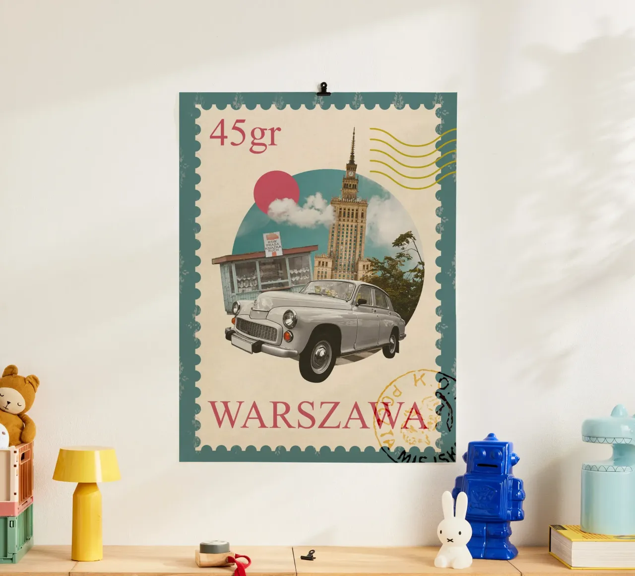 Francobollo Varsavia poster da Dapidoka