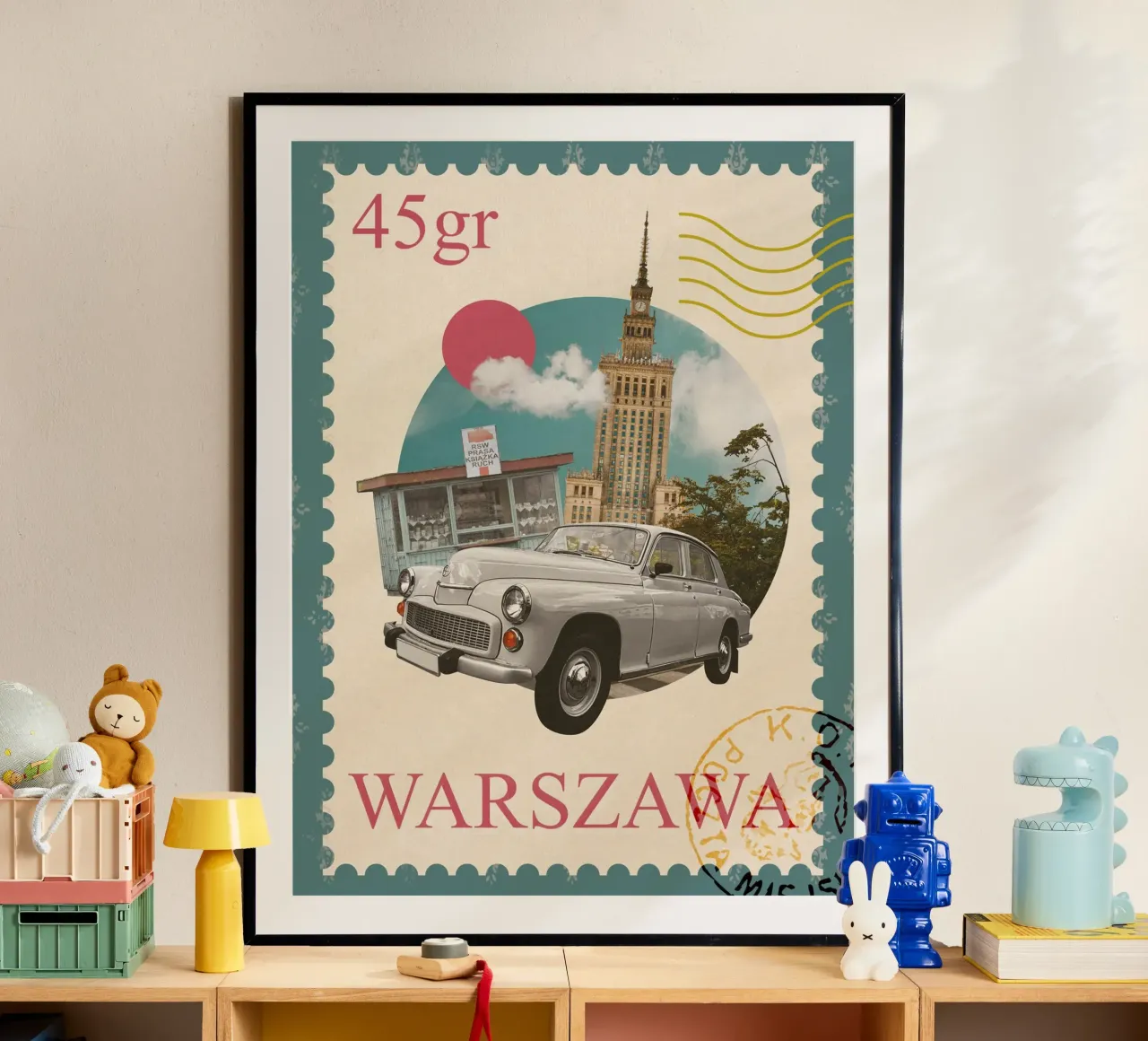 Francobollo Varsavia poster da Dapidoka