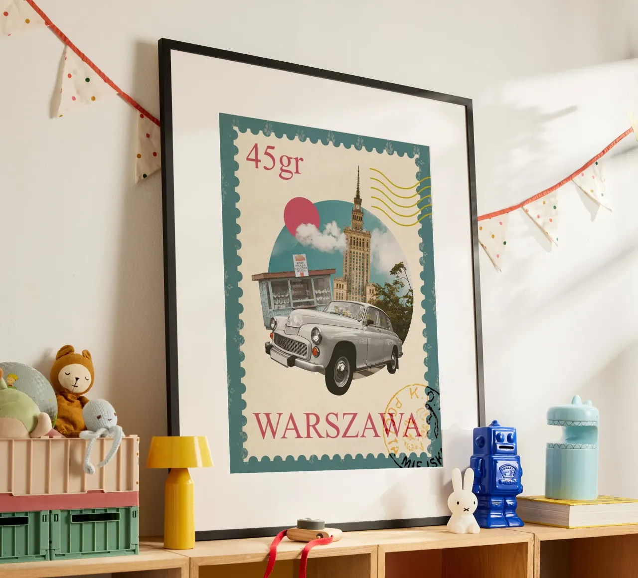 Francobollo Varsavia poster da Dapidoka