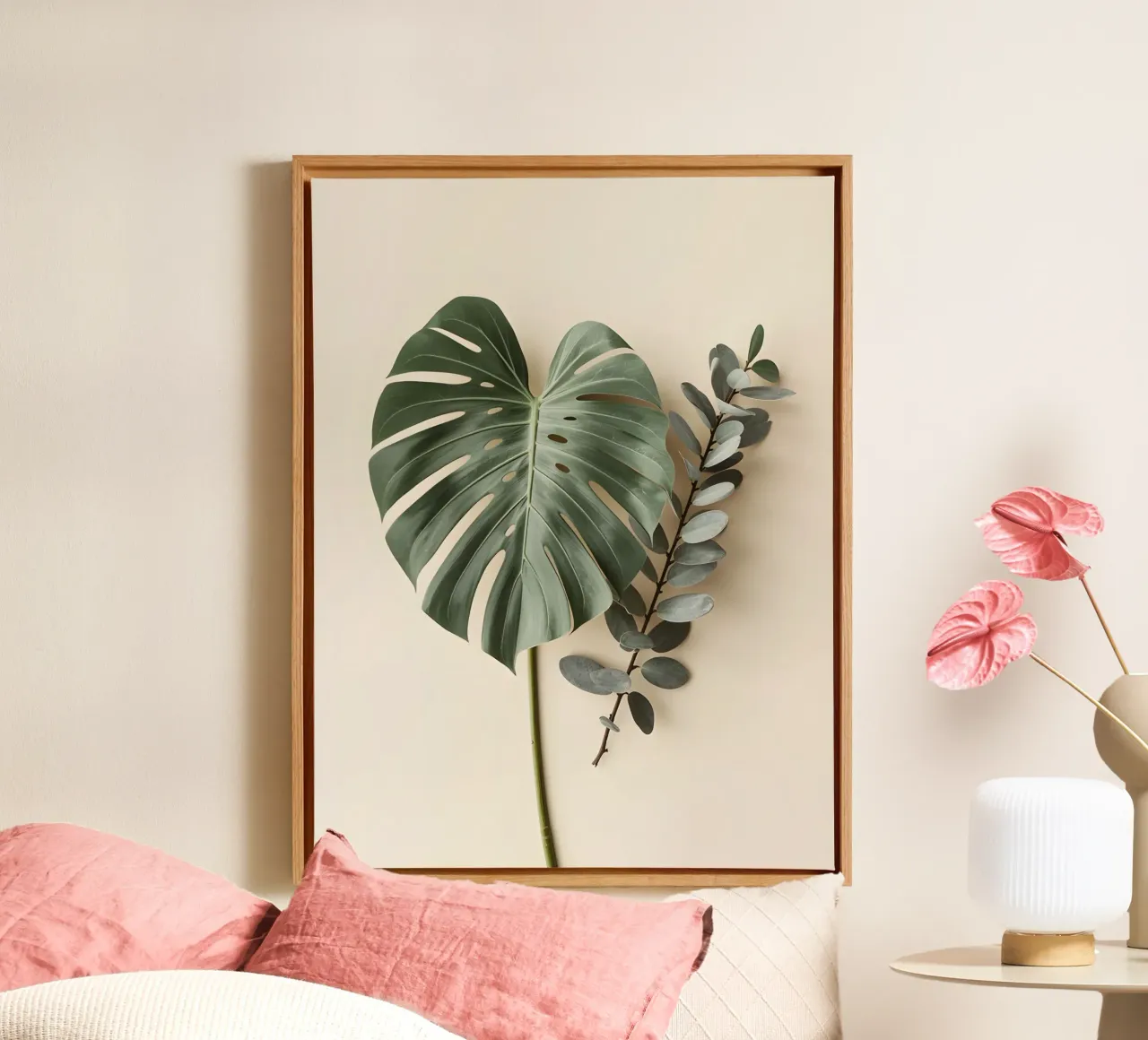 Duo botanico tela con Cornice a cassetta da The Green Room