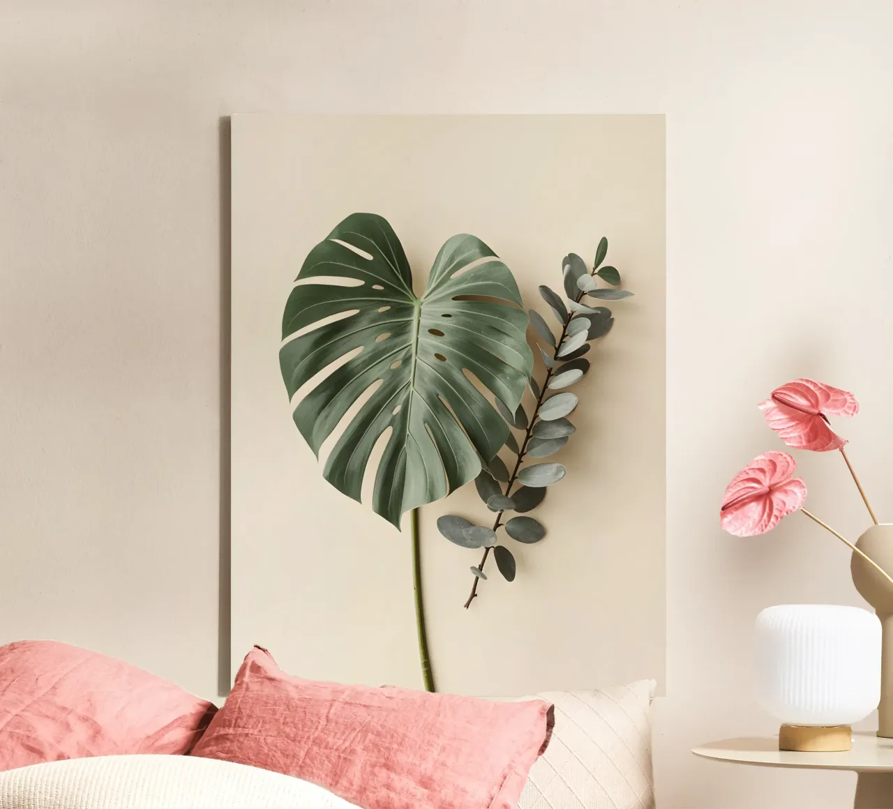 Duo botanico tela con Cornice a cassetta da The Green Room