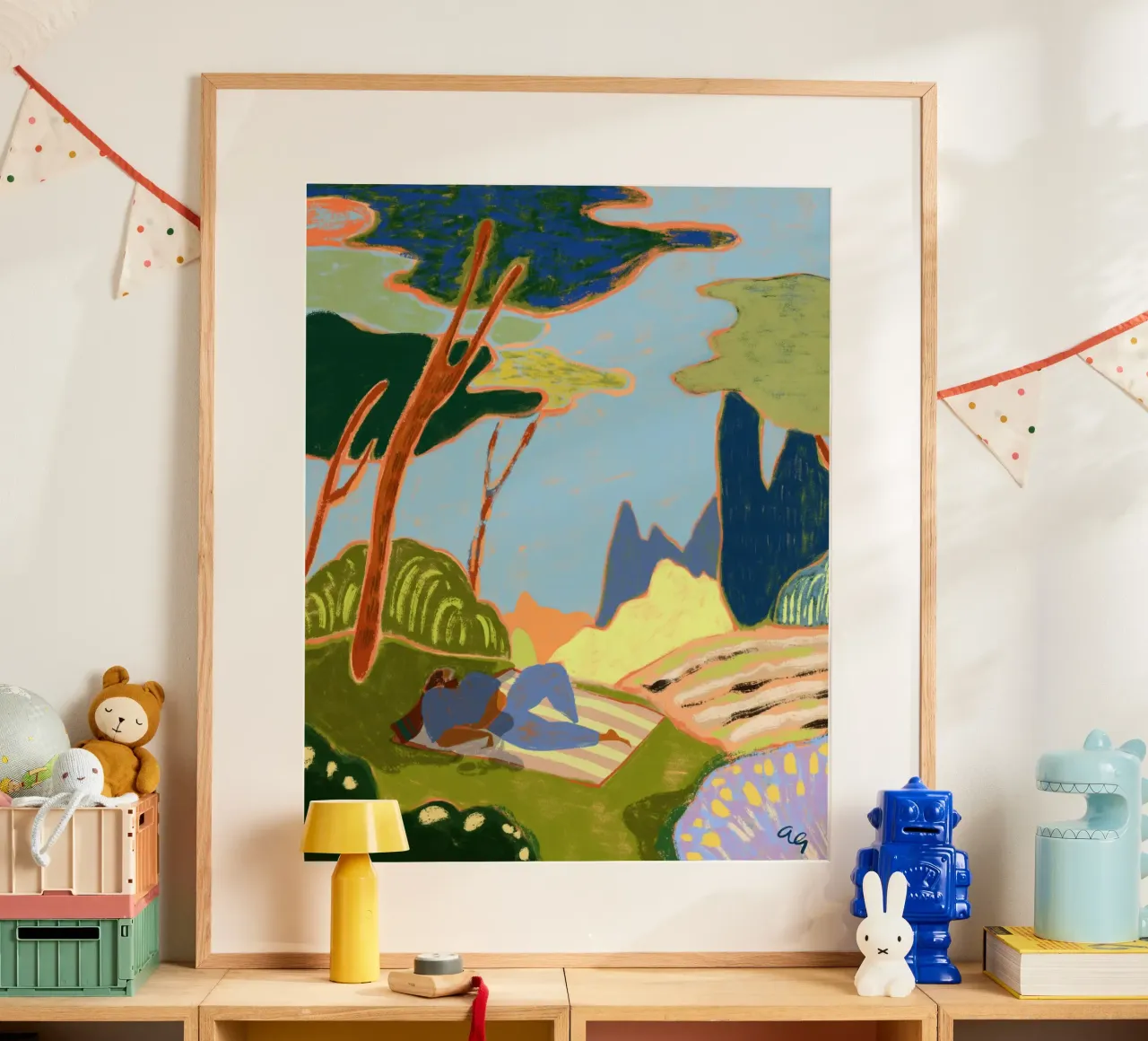Respire poster con telaio in alluminio da Arty Guava