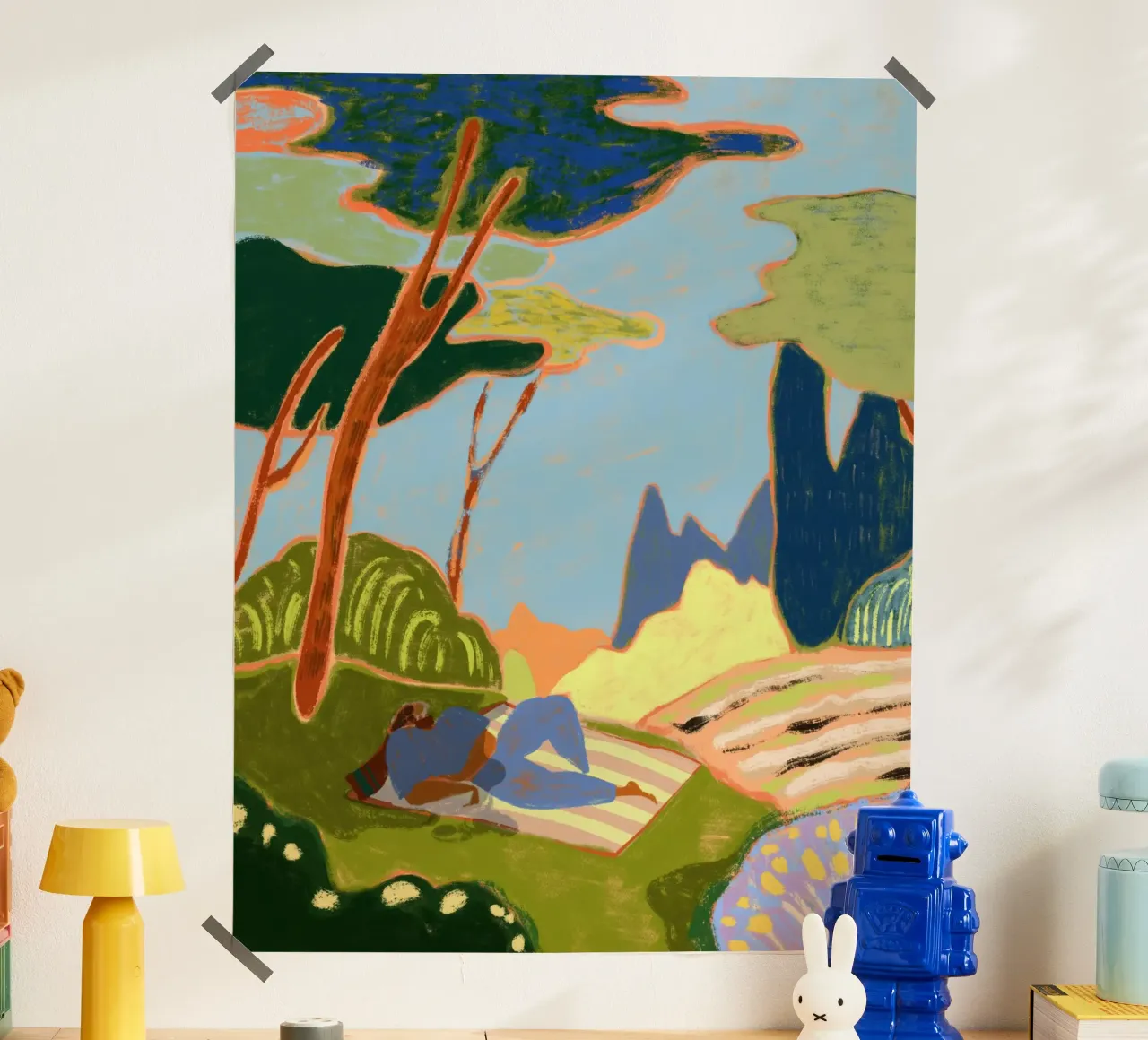 Respire poster con telaio in alluminio da Arty Guava