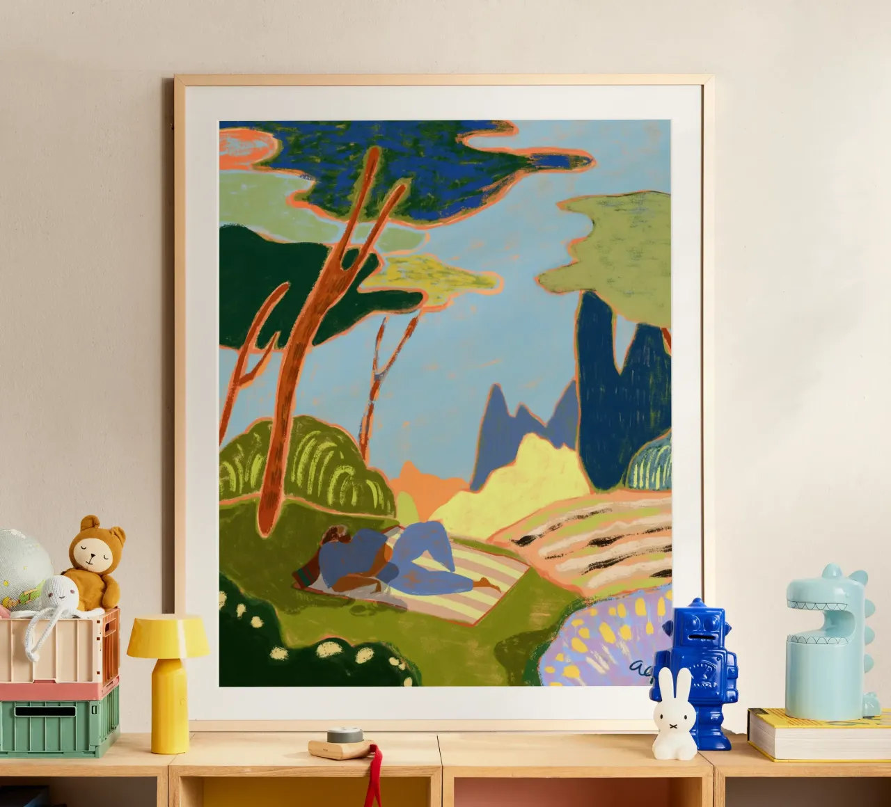 Respire poster con telaio in alluminio da Arty Guava
