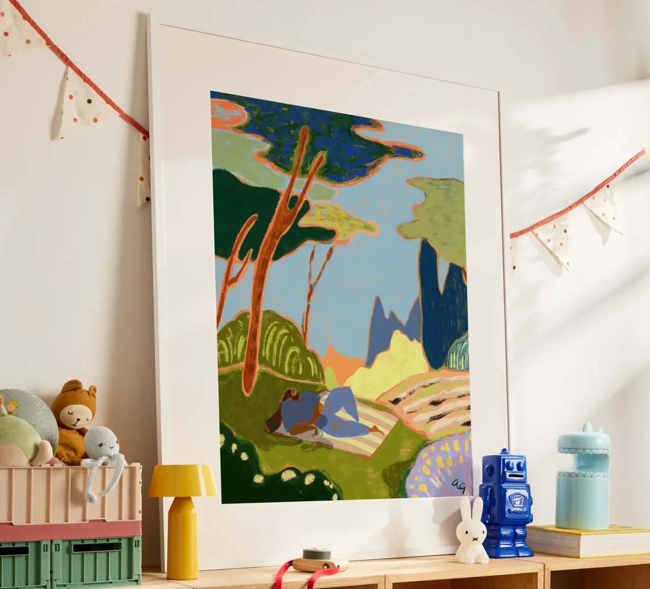 Respire poster con telaio in alluminio da Arty Guava
