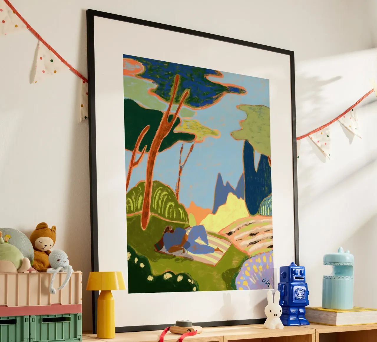 Respire poster con telaio in alluminio da Arty Guava