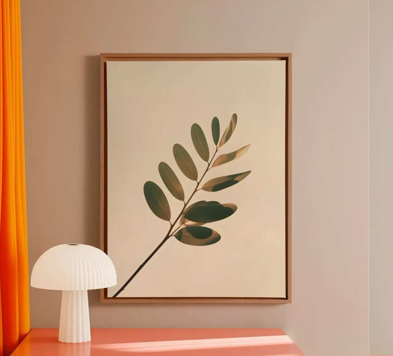 Gradiente botanico tela con Cornice a cassetta da The Green Room
