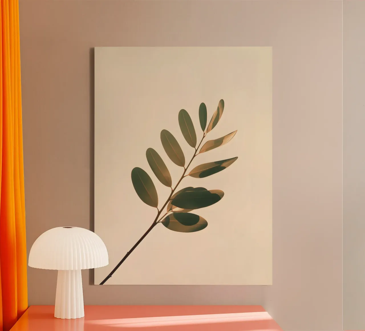 Gradiente botanico tela con Cornice a cassetta da The Green Room